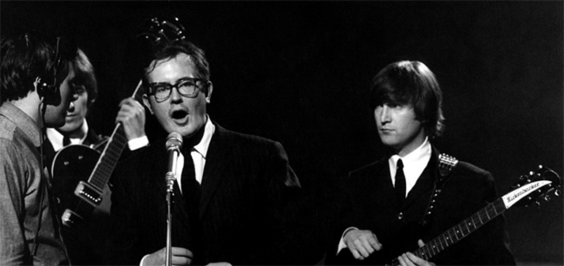 Jack Good with The Beatles (John Lennon far right)